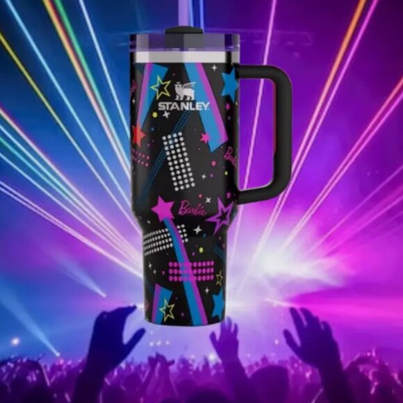 Stanley X Barbie 40oz 80's ROCKER Quencher Limited Edition NWT - Picture 2 of 5